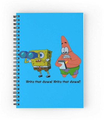craft maniacs SPONGEBOB 2023 COLLECTION A5 Notebook RULED 160 Pages(Multicolor)