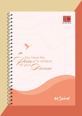 WRITE ON WHITE PREMIUM COLLECTION A4 Notebook Rulled 400 Pages(Orange)