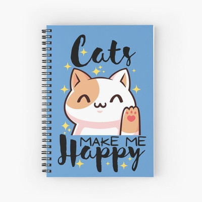 craft maniacs KITTY COLLECTION A5 Notebook RULED 160 Pages(Black)