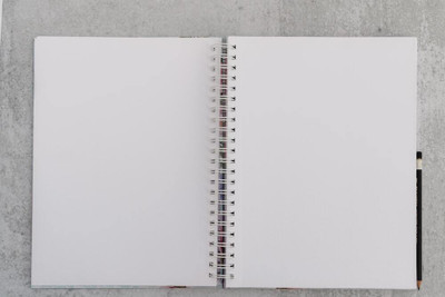 scruton spiral A4 Notebook plain 200 Pages(White, Pack of 2)