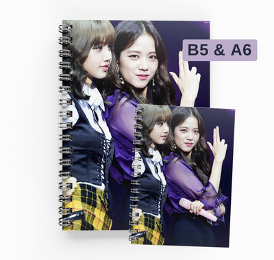 RJPRINTS BLACKPINK B5 Notebook Unruled 200 Pages(Pink)