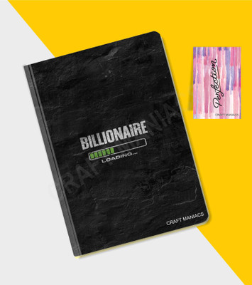 craft maniacs 2025 NOTEBOOKS A6 Diary UNRULED 100 Pages(Red, Pack of 2)