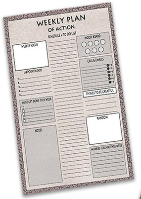 TREASURE TALES WEEKLY PLAN OF ACTION,Schedule Your Day, Manage to-do List and Track Wellness A4 Diary Ruled 70 Pages(White)
