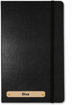 SY Gifts Name Dairy Book A5 Diary Ruled 100 Pages(Black, White)