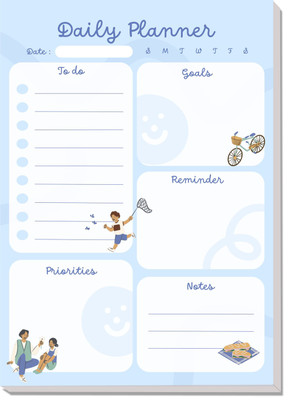 Tanvi Beautiful Designs Daily Planner A5 Note Pad Ruled and Unruled 100 Pages(Brown)