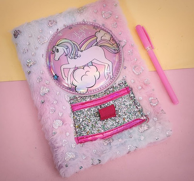 AMANVANI unicorn A4 Diary ruled 50 Pages(Multicolor)