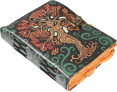 Design Dimension Handicraft Beautifully designed diary Notebook With Lock Clasp For Gift 5*7 A5 Diary Unruled 200 Pages(Multicolor)