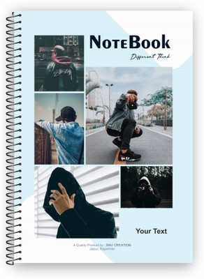 SNU CREATION Customized Photo Cover A4 Notebook Ruled 220 Pages(White)