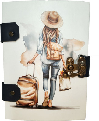 Design Dimension Handicraft Handmade Cardboard Travel Printed Paper Diary A5 Diary Unruled 200 Pages(Multicolor)