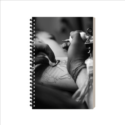 ESCAPER Tattoo Art Spiral Notebook, Diary For Travel & Personal Use, Notepad A5 Diary Ruled 160 Pages(Tatto Art Design 4)