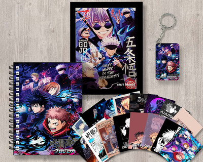 craft maniacs JUJUTSU KAISEN GIFTING SET A5 Notebook RULED 120 Pages(White)