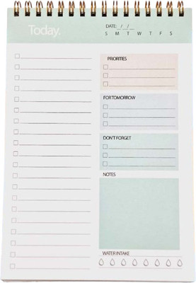 Greeshma Daily Planner To Do List Notepad Organizer Writing Pad for Home, Office, A5 Planner Single Rule 50 Pages(White)