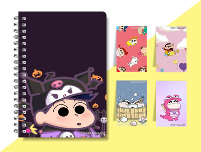 craft maniacs SHINCHAN 2023 NOTEBOOK COLLECTION A5 Diary RULED 160 Pages(White)