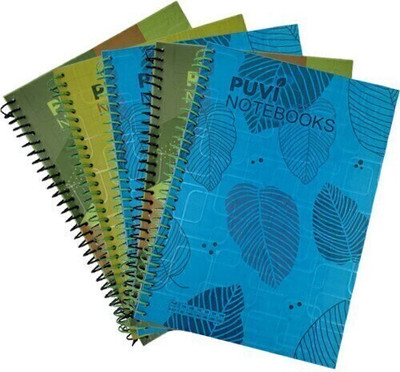 Puvi SPIRAL NOTEBOOK A4 Note Book Ruled 300 Pages(Multicolor, Pack of 10)