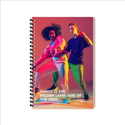 ESCAPER Dance Is The Hidden Language Fitness Notebook, aesthetic diary A5 Diary Ruled 160 Pages(Dance Is The Hidden Language)