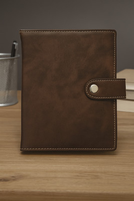 GetGoods Notebook A5 Diary ruled 300 Pages(Dark Brown)