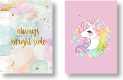 craft maniacs FLORAL2 NOTEBOOKS A5 Notebook RULED 100 Pages(Multicolor, Pack of 2)