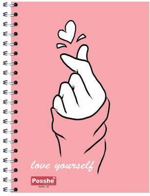 AshaEnterprises posshe diary set of 1 A5 Diary unruled 144 Pages(Pink)