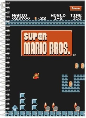 craft maniacs MARIO 2024 A5 Notebook RULED 160 Pages(Black)