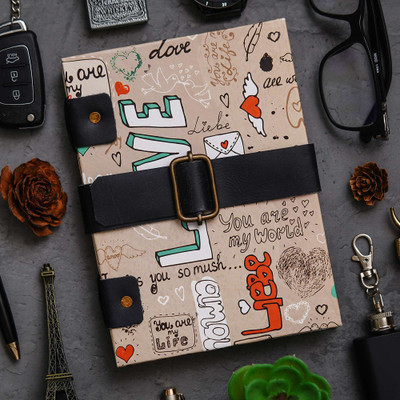 SHRIVACRAFTS Handmade Regular Diary unruled 200 Pages(Multicolor)