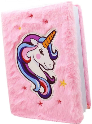 GLARIXA Fur A5 Diary Ruled 80 Pages(Multicolor)