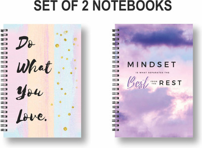 ROT RIX combo of 2 Notebooks A5 Diary Ruled 144 Pages(Multicolor, Pack of 2)