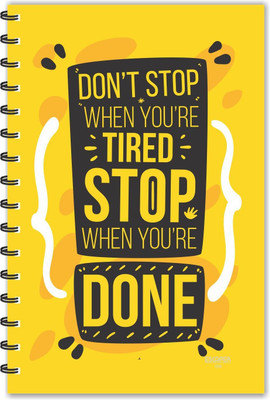 ESCAPER Dont Stop When you are Tired A5 Diary Ruled 160 Pages(Multicolor)