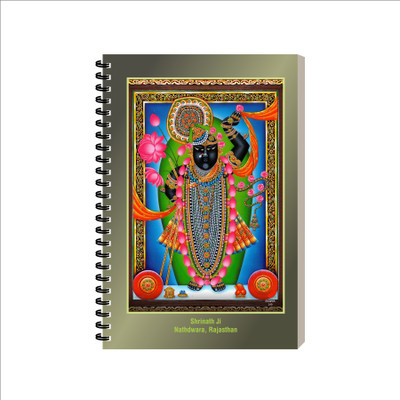 ESCAPER Shrinath Ji Laminated Soft Cover Notepad, Spiral Diary Notebook For Gift, Office A5 Diary Ruled 160 Pages(Shrinath Ji)