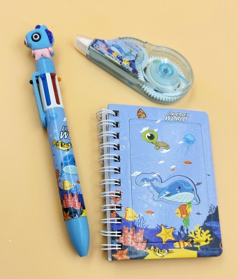 Paper Bear Sea Life Regular Diary Designer 80 Pages(Light Blue)