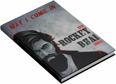 MOTOCUPID Rockey Bhai A5 Note Book HARD BOUND Plain Paper 160 Pages(Grunge Grey)