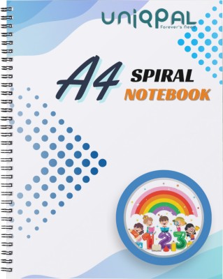 UNIQPAL SET OF 1 A4 Notebook Ruled 200 Pages(Multicolor)