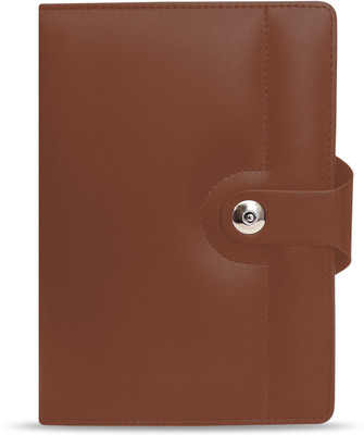 Abstract Collection Executive A5 Diary Notebook with Magnate Closer A5 Note Book Single Rule 200 Pages(Brown)