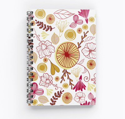 RJPRINTS Nature Doodle Art Design A4 Notebook Unruled 160 Pages(Multicolor)
