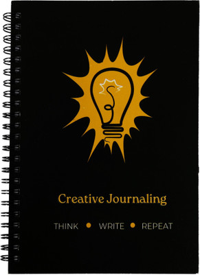 MyOfficeDesk Creative Black Wiro Bound Spiral Notebook | Diary | Journal A5 Notebook Ruled 192 Pages(Black)
