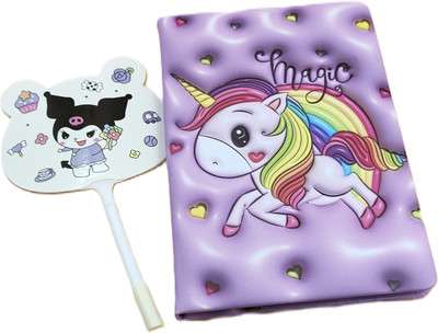Paper Bear Unicorn A5 Diary Designer 80 Pages(Purple)