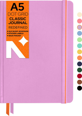 NEORAH - Dot Grid Journal Notebook - 110 GSM - Office Hardcover Notebook - A5 Notebook Dot Grid 160 Pages(LAVENDER)