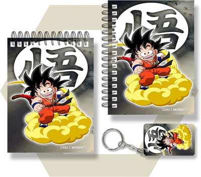craft maniacs A6 GOKU NOTEBOOKS A6 Diary UNRULED 100 Pages(Multicolor)