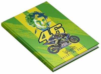 MOTOCUPID VR 46 Valentino Rossi A5 Note Book HARD BOUND Plain Paper 160 Pages(Neon Green Yellow)