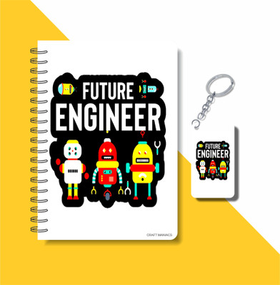 craft maniacs ENGINEER COLLECTION A5 Notebook RULED 160 Pages(White)