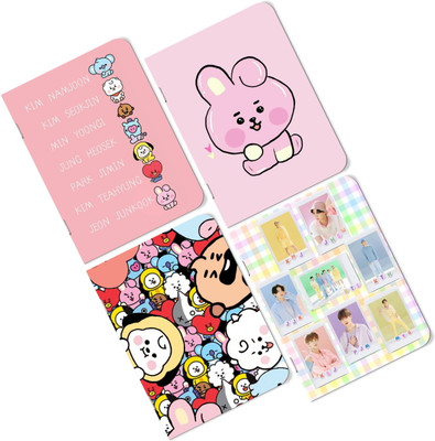 Raptech Handy BTS Diary notebook Unique Stationery items, Easy to Carry Unruled (11909) A5 Diary Unruled 240 Pages(Multicolor, Pack of 4)