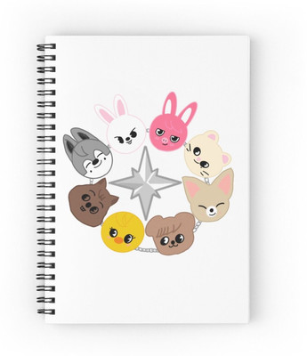 craft maniacs STRAY KIDS DIARIES 2025 A5 Notebook RULED 160 Pages(Black)