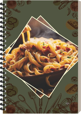 ESCAPER Pasta Food Diary For Meal Planning, Journaling, Spiral Notebook A5 Diary Ruled 160 Pages(Pasta)