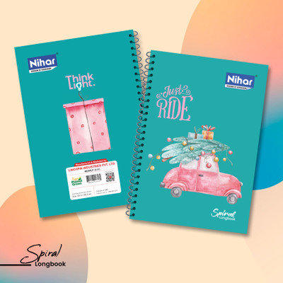 WRITE ON WHITE NEW A4 Notebook Ruled 400 Pages(Multicolor)