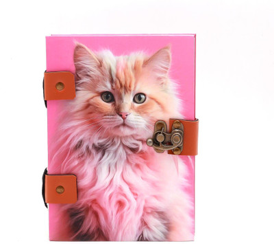 Rajshrey handicrafts Kitty Theme Regular Diary Unruled 200 Pages(Multicolor)