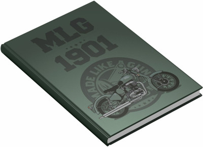 MOTOCUPID MLG 1901 A5 Note Book HARD BOUND Plain Paper 160 Pages(Army Green)