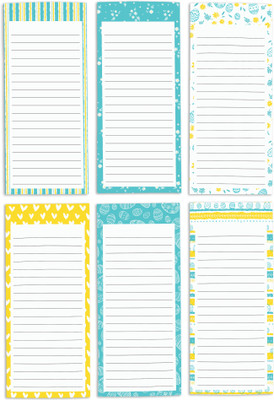 Inkdotpot Notepad Regular Note Pad Unruled 6 Pages(Turquoise Blue, Pack of 6)