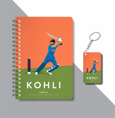 craft maniacs HALLA BOL NOTEBOOK COLLECTION A5 Notebook RULED 160 Pages(Orange)