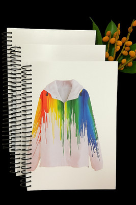 Gospiral Handmade A4 Notebook Unruled 200 Pages(Multicolor, Pack of 3)