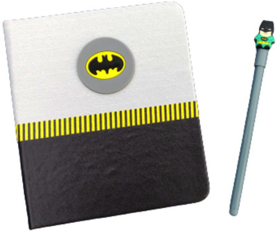 BONZEAL Superhero Notebook A5 Diary Ruled 80 Pages(Black, Grey)