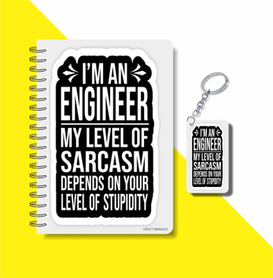 craft maniacs ENGINEER COLLECTION A5 Notebook RULED 160 Pages(White)
